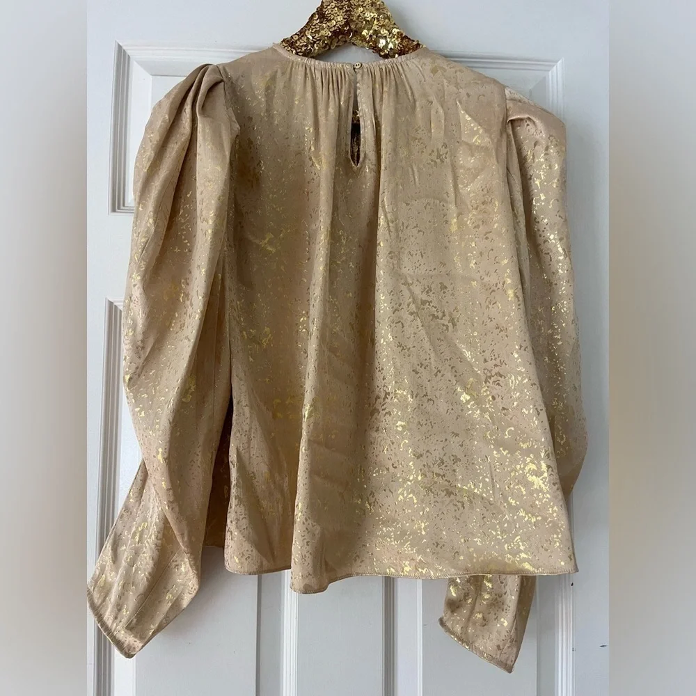 Ulla Johnson Ivy Gilded Balloon Sleeve Blouse - Picture 5 of 8